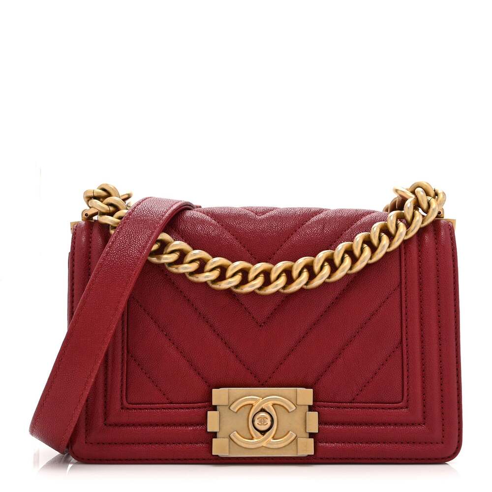 Chanel Caviar Chevron Quilted Small Boy #331278C45B